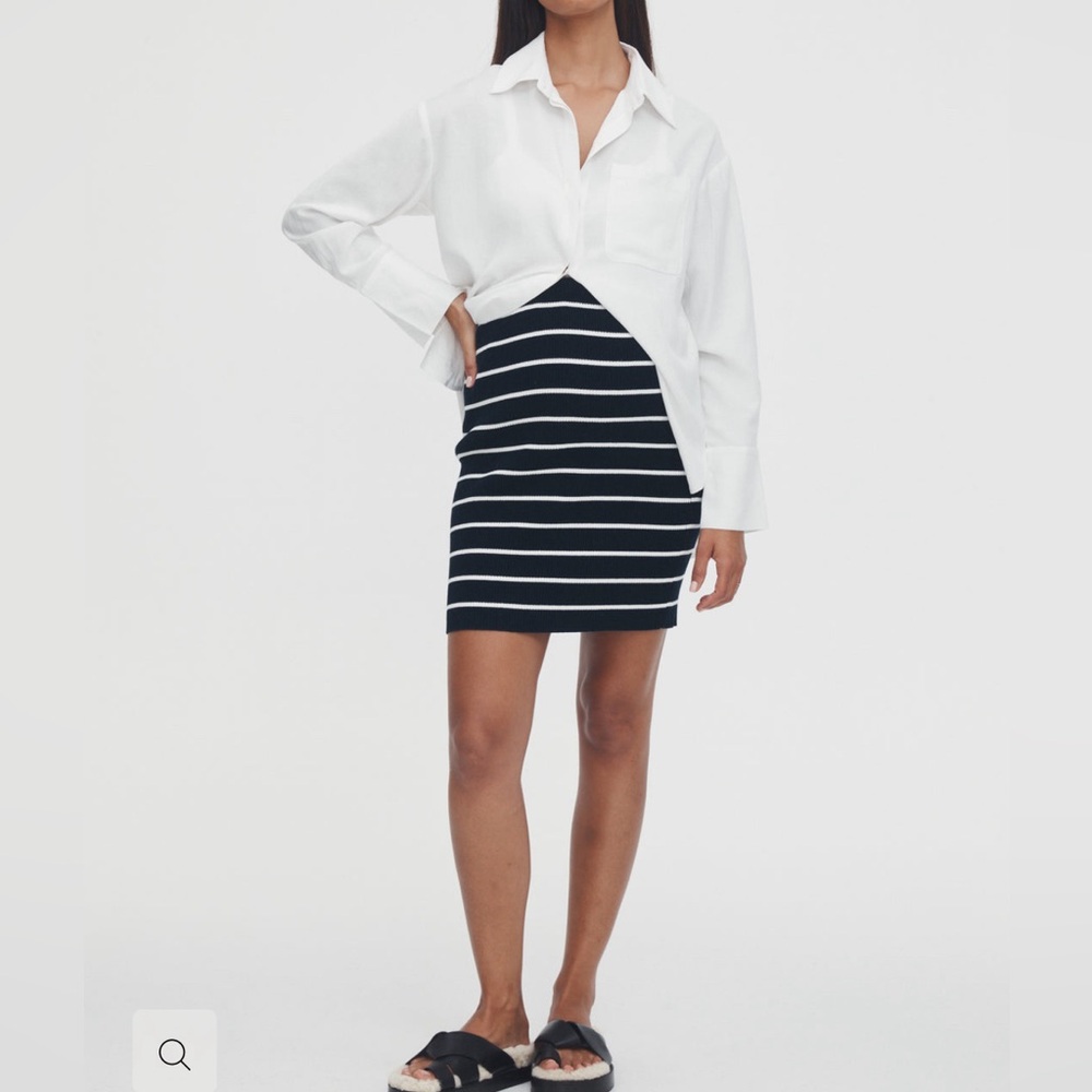 Legoe Heritage tube skirt size M, white and black striped